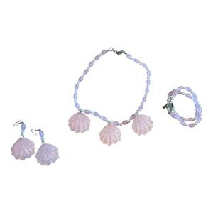 Light Pink Shell Jewelry Set